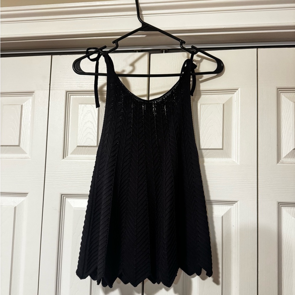 Knitted Black Blouse